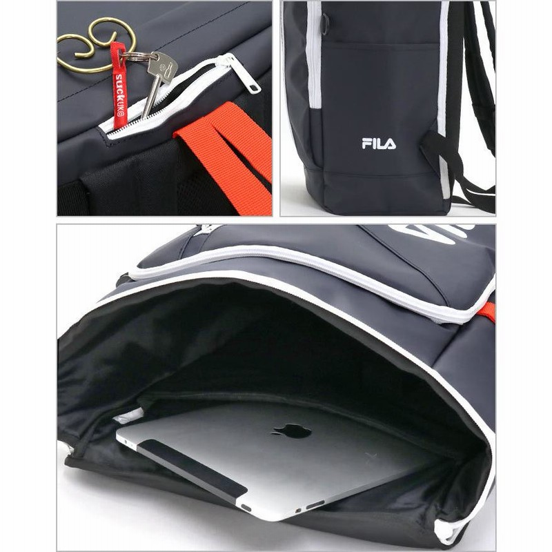 FILA リュックサック30L 大容量　通学　クロ×ミックス　レディース　メンズ リュック フィラ 30L 大容量 FILA メンズ レディース 男女兼用