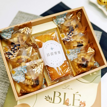 《🚚3日內出貨》【貝蕾麥麥】雙品禮盒B~6入堅果塔+1入小磅禮盒 (處女座生日快樂｜祝福好禮｜加油禮｜友誼萬歲)