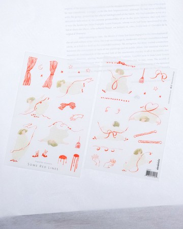 一些紅線 轉印貼紙