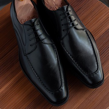 Gullar 裙飾典雅德比-素食皮鞋(黑色)