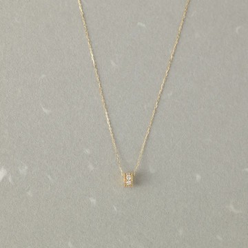 K18 環鑽甜甜圈項鍊 0.12ct