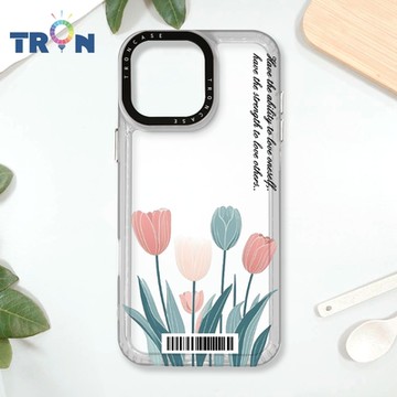 TRON iPhone 16 Pro Max 小清新花朵透明殼 防摔太空載具殼 透白 軟硬 手機殼