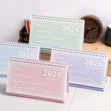 【台灣24H現貨】2026年桌曆 防水線圈款 年曆 韓式小清新 現貨台曆