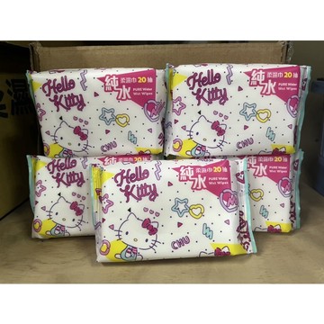 福田 正版授權 Hello Kitty 純水 抑菌 柔濕巾 濕紙巾 20抽 30抽 80抽【星星文具】