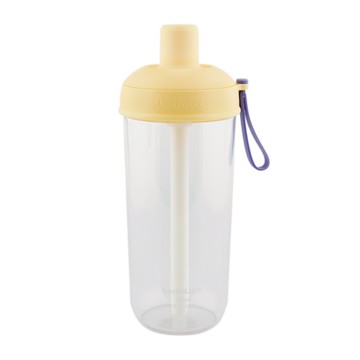 LocknLock 樂扣樂扣 嚼對搖搖吸管杯 平輸板  蜂蜜奶油黃  700ml  1個