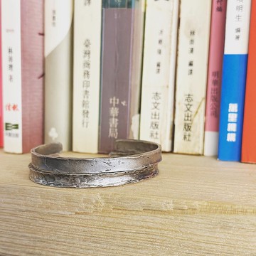 手工純銀紋路手鈪手鐲