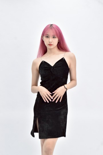 【加購優惠】(S) xuan xs 鏈條黑色洋裝