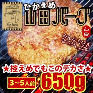 巨大 ハンバーグ 控え目 山田バーグ 650g 山田バーグ ハーフサイズ BBQ バーベキュー パーティ キャンプ お取り寄せグルメ