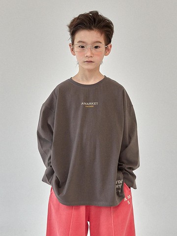 Vintage Standard Fit Cotton T-shirt [CHARCOAL] (S-JM)