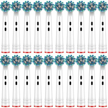 【日本代購】20 件替換刷頭適用於 Oral B Cross 通用電動牙刷頭優質行動刷毛