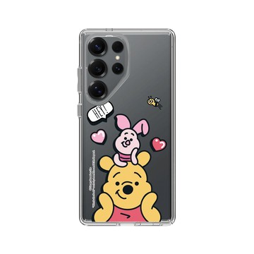 Galaxy S25 Ultra Clear 透明 - 迪士尼-小熊維尼 Disney Winnie The Pooh - 維尼、小豬和蜜蜂