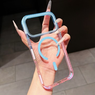 果凍防摔漸變殼 超強磁吸手機殼 蘋果保護殼 適用於 iPhone 18 17 16 15Pro Max