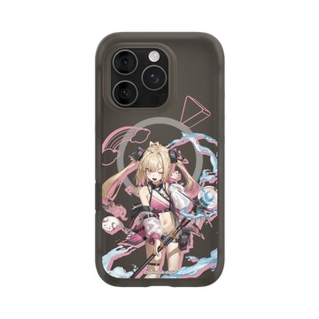 iPhone 16 Pro AirX 本質黑 - 瑟拉斯蒂歐 - 白白虹 - 戰術泳裝白比手機殼殼