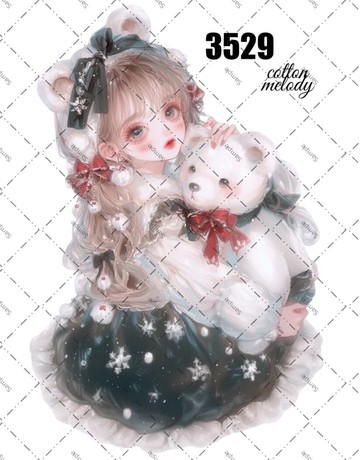 original sticker no.3529 人物貼紙 原創貼紙 原創人物貼紙 裝飾貼紙 cotton melody