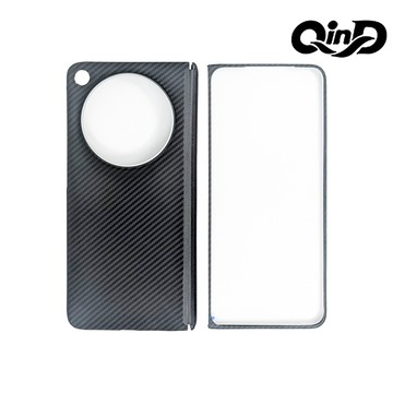 QinD OPPO Find N6 凱夫拉碳纖維紋磁吸保護殼