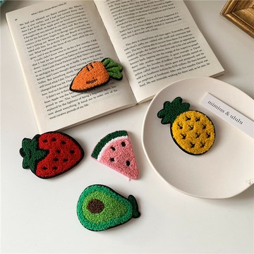 網紅可愛水果毛線發夾邊夾劉海夾日韓少女卡子bb夾甜美草莓發卡