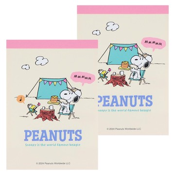 sun-star PEANUTS 史努比春色盎然彩色便條紙  露營森活 白色  80張  2個