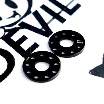 POSH | 鋁合金九孔墊片 九孔 墊片 彩色墊片 M8 8MM 黑色