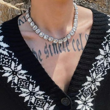 現貨｜24HR出貨 【𝐀𝐑𝐃𝐀𝐒𝐇】 美式嘻哈冰糖鑽項鍊 手鍊男 韓系項鍊 男生項鍊 歐美項鍊 嘻哈項鍊 男生飾品