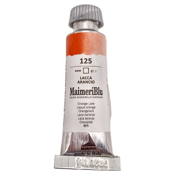 MaIMeRI 美利 藍管狀水彩 顏料 S2 125 ORANGE LAKE 湖橙色  12ml  1色