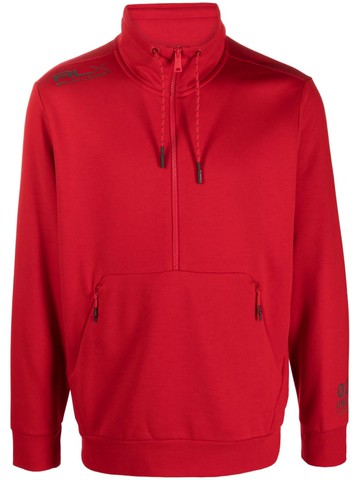 RLX Ralph Lauren - logo-print jersey sweatshirt - men - Viscose/Recycled Polyester - M - Red