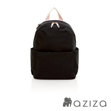 【aziza】AHA象紋尼龍輕量後背包/小-經典黑AZAXD001002AB3
