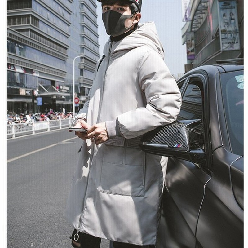 メンズ コート ダウンロング 19 秋冬 ダウンジャケット 厚手 暖かい ビジネス カジュアル ジャケットフード付き アウター 韓国風 黒 白 コート 防寒 通勤 通販 Lineポイント最大0 5 Get Lineショッピング