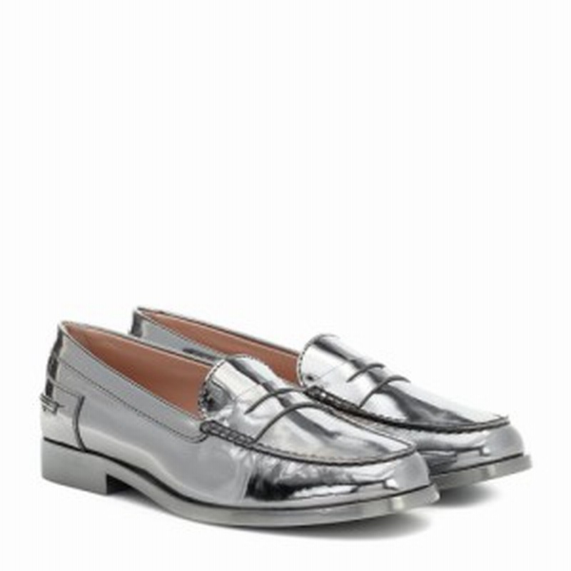 トッズ Tods レディース ローファー オックスフォード シューズ 靴 Metallic Leather Loafers Grigio Medio 通販 Lineポイント最大1 0 Get Lineショッピング