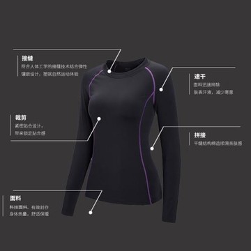 滑雪速干衣運動戶外速干排汗內衣修身薄絨保暖內衣跑步瑜伽套裝女