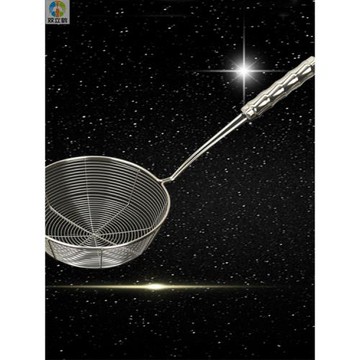 漏勺不銹鋼油炸網平底火鍋勺笊籬面條撈餃子勺油炸撈勺家用盤絲漏