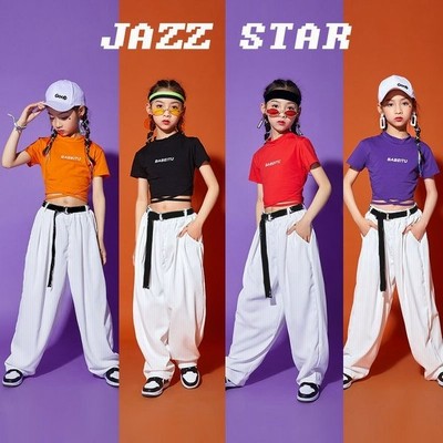キッズダンス衣装 Tシャツ ショット丈 セットアップ ヒップホップ 韓国 かっこいい 黒 白 へそ出し 白パンツ ガールズ 女の子 ダンス衣装 発表会 イベント 通販 Lineポイント最大get Lineショッピング