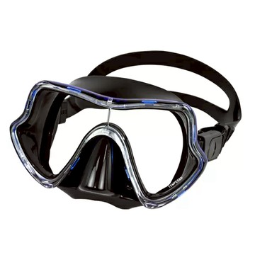 AQUATEC 單鏡片潛水面鏡 MK-600  流線型大視角  耐衝擊PC塑料外框  黑色  長16.5公分x寬9公分