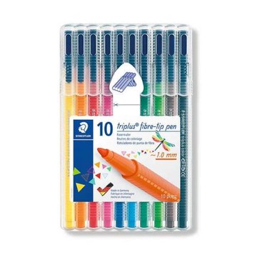 【STAEDTLER 施德樓】專業精品級  Triplus三角舒寫彩繪筆10色組 MS323 SB10