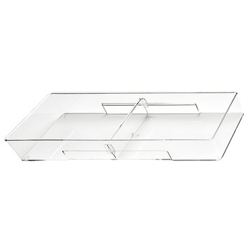 可調節分隔收納盒 環保PET材質  41 x 15 x 5.3cm  透明色  1個