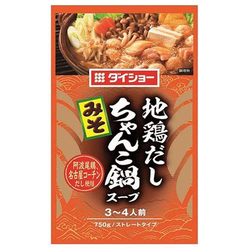 ダイショー 地鶏だしちゃんこ鍋スープ みそ 750g×10袋入