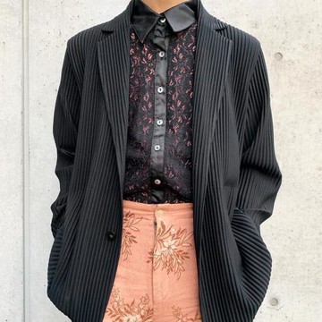 日本三宅同款褶皺西裝JD201高街壓褶垂墜感寬松休閑西服外套男潮