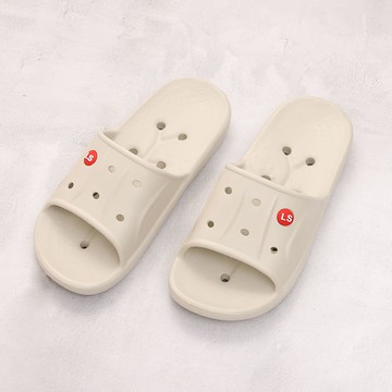 排水抗滑休閒拖鞋-卡其