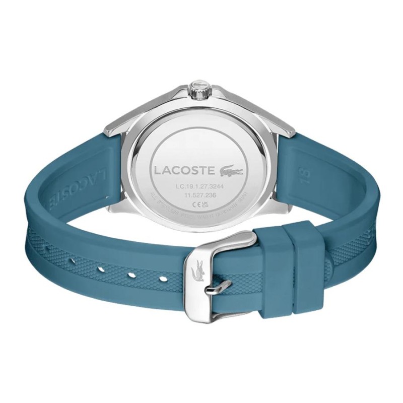 LACOSTE ラコステ SWING 38mm ボーイズサイズ 女性 腕時計 2001267 アナログ マリンブルー くすみブルー ラバーベルト  ローズゴールド ピンクゴールド | LINEショッピング