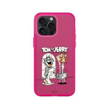 iPhone 15 Pro Max Clear 粉漾桃 - 湯姆貓與傑利鼠 Tom and Jerry - 廚房攻防戰