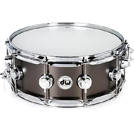 DW Collector's Series Metal Snare Drum 5.5 x 14 inch Satin Black Over Brass 並行輸入品