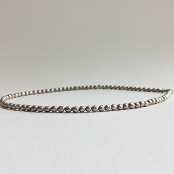 巴洛克玻璃珍珠項鍊 M / 約 4mm，全長約 45cm + 5cm / 柔霧淡紫灰 / made in japan