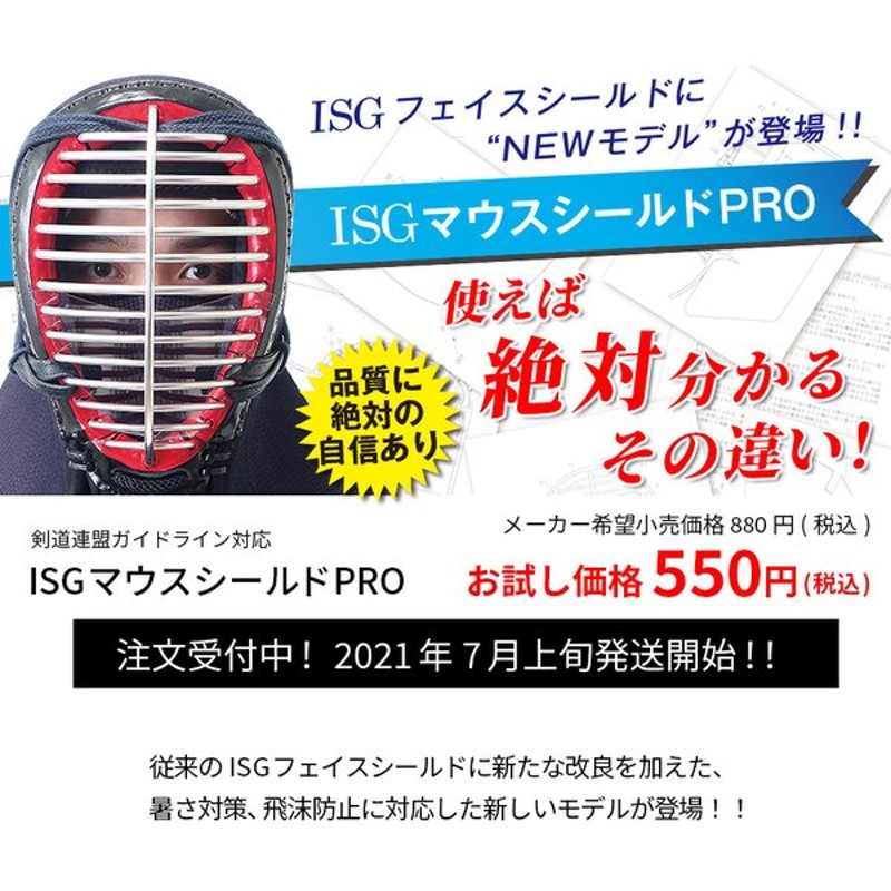 剣道 面 ISGインナーマスク 飛まつ予防 剣道具 サポーター ゆうパケットOK 輸入