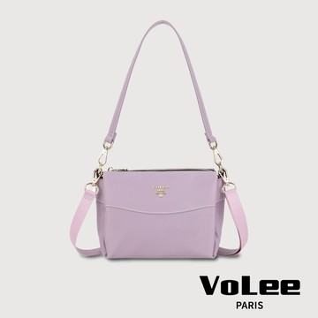 【VOLEE】尼龍兩用斜背包(大)-紫色/VO201-489L-PL