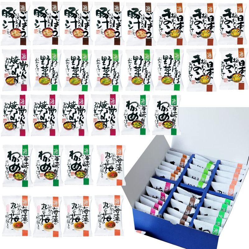 6種類　化学調味料無添加　LINEショッピング　味噌汁　しあわせ30食こだわりセット　お吸い物　30食入　コスモス食品　フリーズドライ