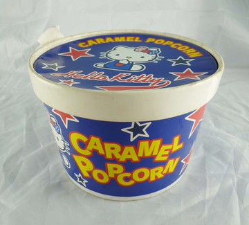 【震撼精品百貨】Hello Kitty 凱蒂貓 紙製圓盒 附蓋  震撼日式精品百貨