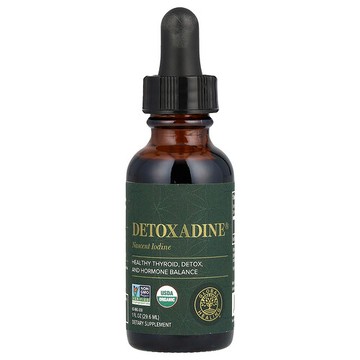 Global Healing, Detoxadine，初生碘，1950 微克，1 液量盎司（29.6 毫升）