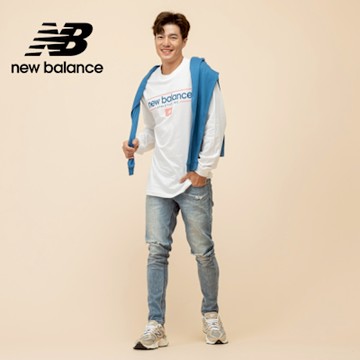 【New Balance】圓領薄長袖上衣_男性_白色_MT51926WT