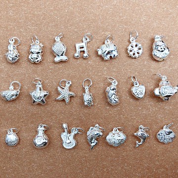 999純銀吊墜項鏈手鏈掛件小錢袋元寶鈴鐺DIY配件飾品紅繩編織材料