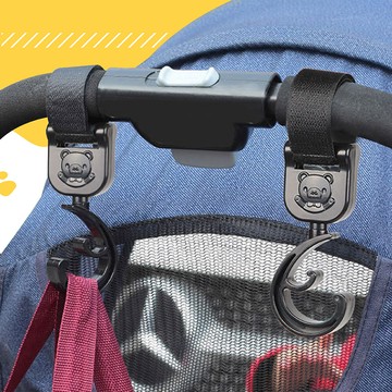 萬用魔鬼氈嬰兒推車汽車椅背小熊掛勾