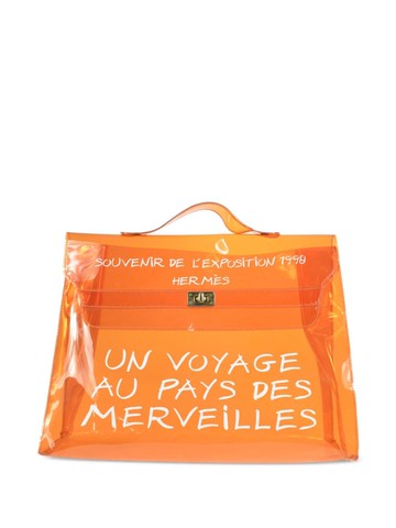 Hermès - 1997 pre-owned Kelly transparent handbag - women - Vinyl - One Size - Orange